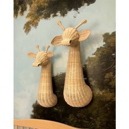 Picnic Imports - Wholesale Wall Accent - Woven Wicker Giraffe Head