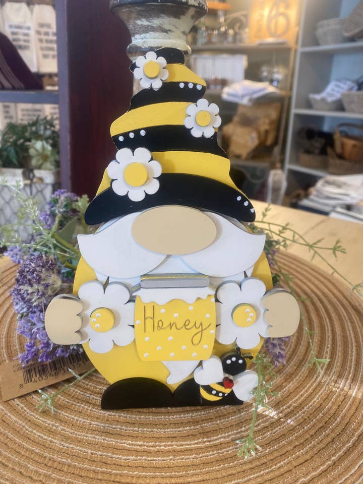 Gnomo de Pé Abelha de Primavera Decoração de Casa, Kit de Artesanato Faça Você Mesmo por atacado de Rustic Home Co LLC