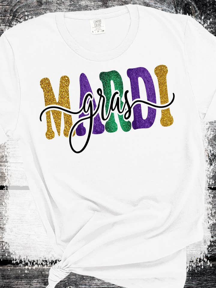 Mardi Gras Glitter Fat Tuesday New Orleans Louisiana Parade for wholesale by A Blessed Texas Mess Boutique