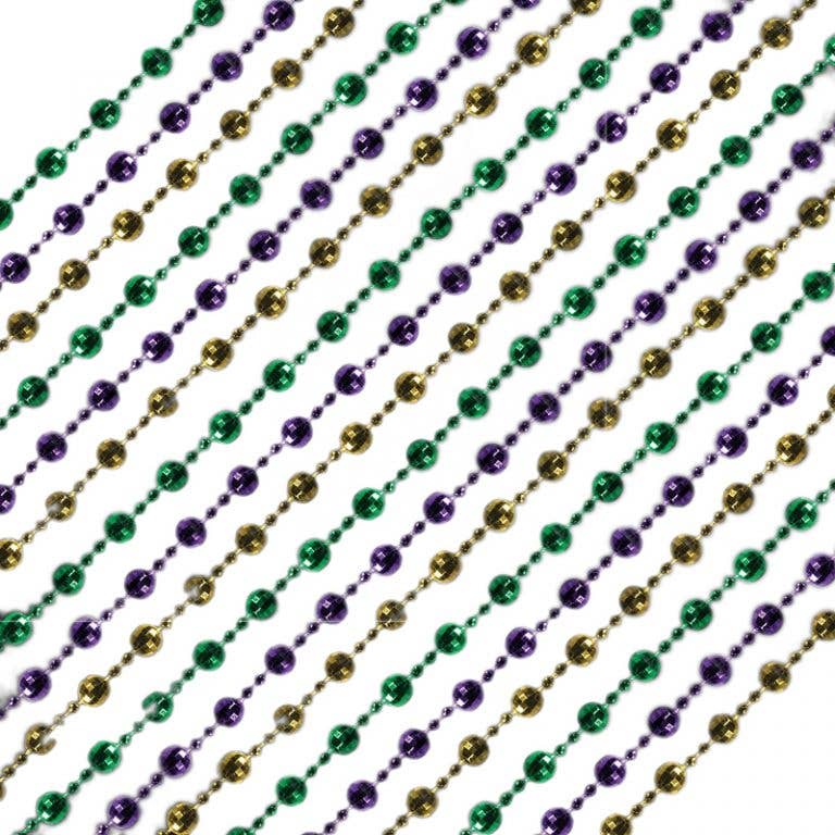Blinkee.com, LLC – wholesale Beaded/pearl necklace – Round Disco Bead Necklaces Purple Gold and Jade Pack of 120