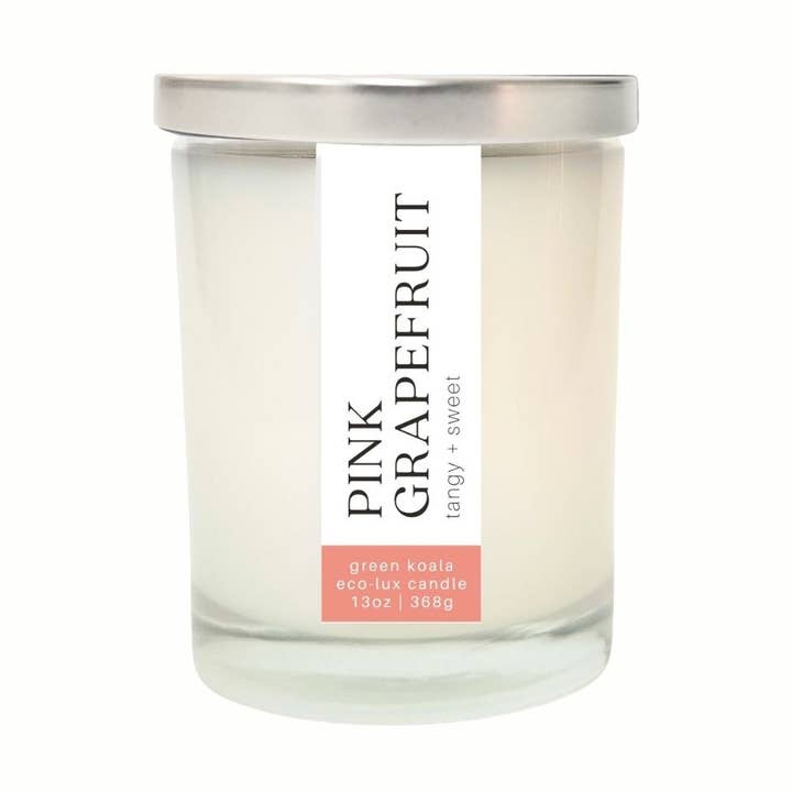 Pink Grapefruit 13oz Eco-Luxury Candle for wholesale by Green Koala