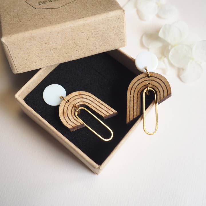 Pendientes Semi Azurina para venta al por mayor de Bewood