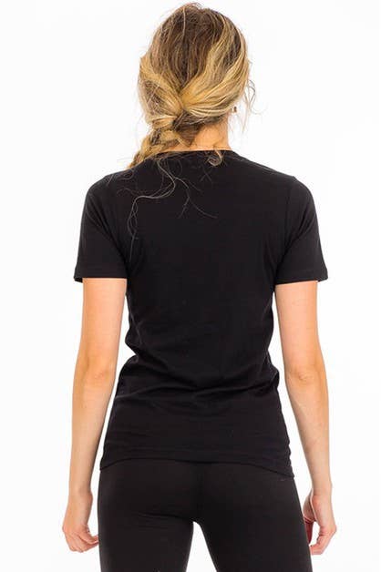 Top Avenue – Engroshandel T-shirt med print - Dame – Highland Cow, T-shirt med V-hals til kvinder3