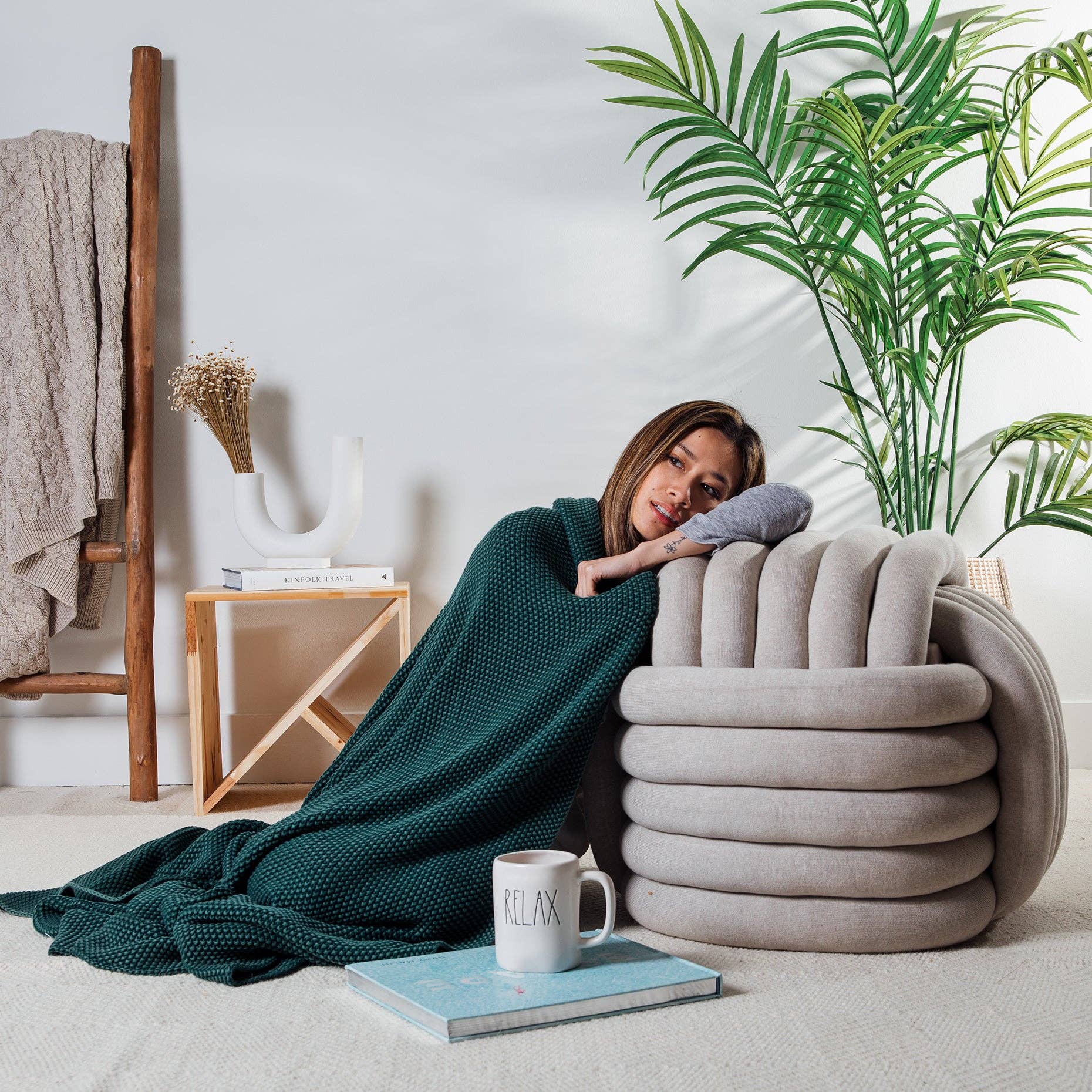 Pink Lemonade – Engroshandel Puf – Knudet puf - stor - hør sandmelert1