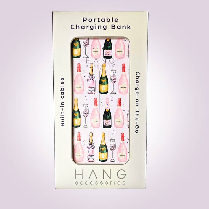 Hang Accessories – wholesale Portable charger – Champagne Portable Phone Charging Bank with Cords4