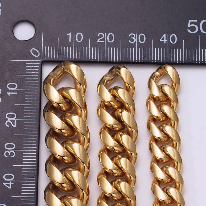 Aim Eternal - Wholesale Link & Chain Bracelet - Thick Gold Miami Cuban Curb Chain Bracelet 10mm 12mm 14mm Stainless Steel Chain Men Bracelet WA1720 WA1721 WA1722