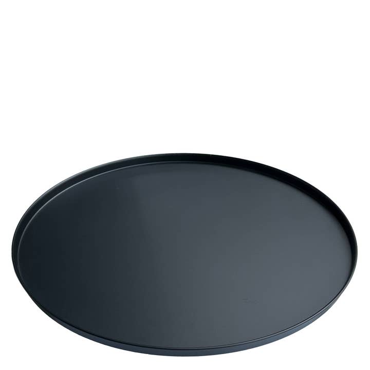 Elias metal tray, D50cm, H1.5cm, black for wholesale by Vosteen