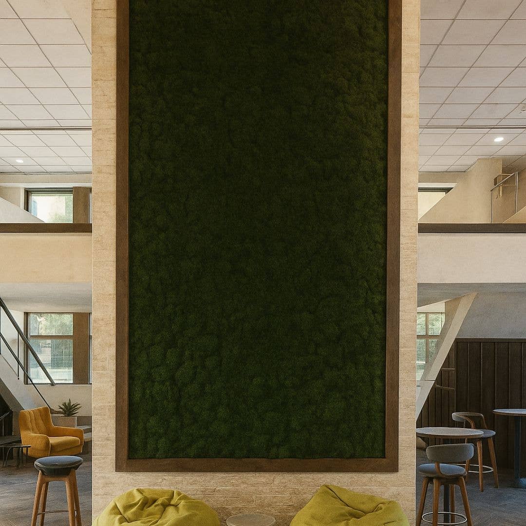 Moss & Stone Gardens – wholesale Dimensionell/3D-väggkonst – Mossväggpanel (Mörkgrön) | 1 kvadratfot1