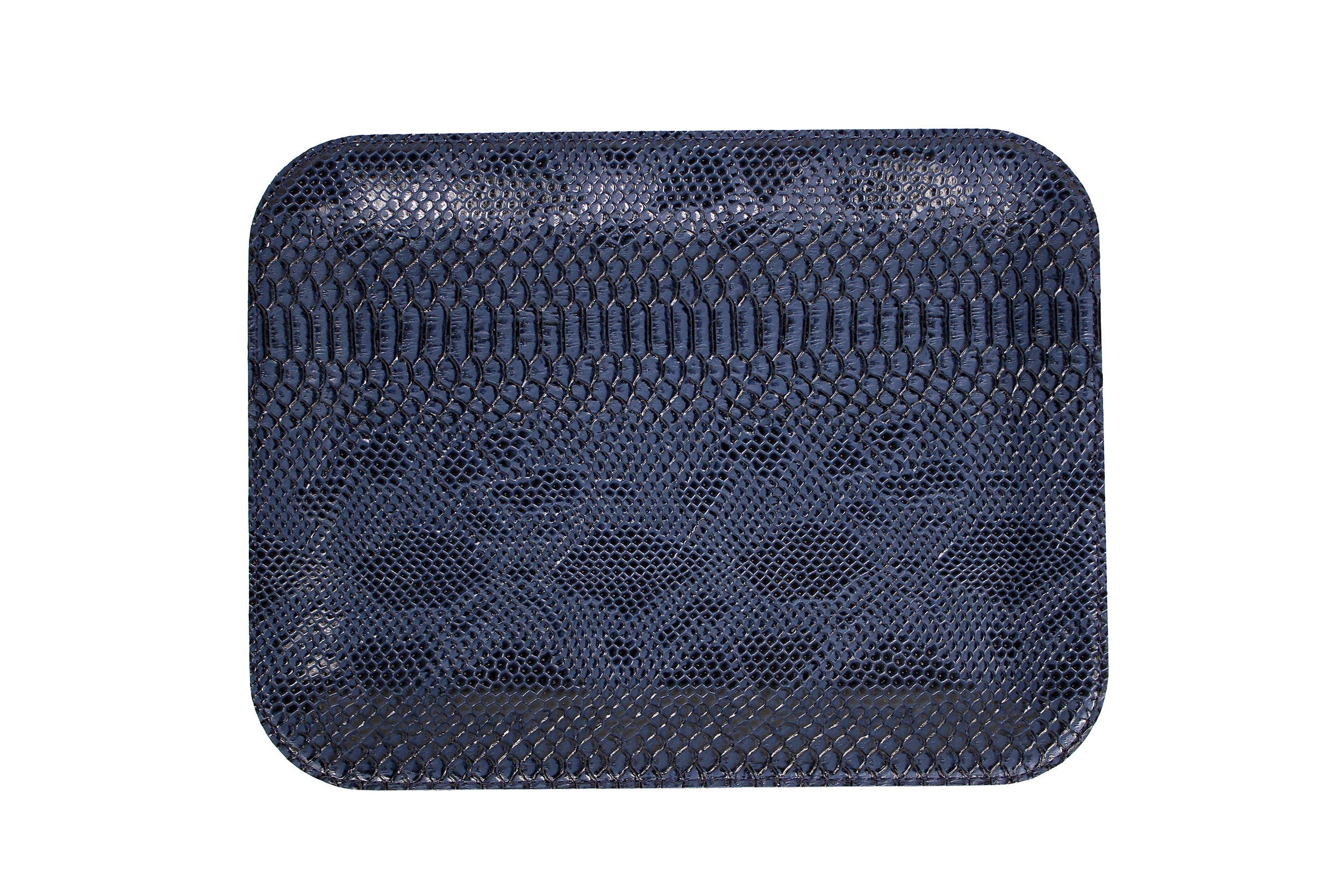 Signature Home Collection GmbH - Wholesale Serving Tray - Small flat tray, artificial leather, reptile, dark blue4