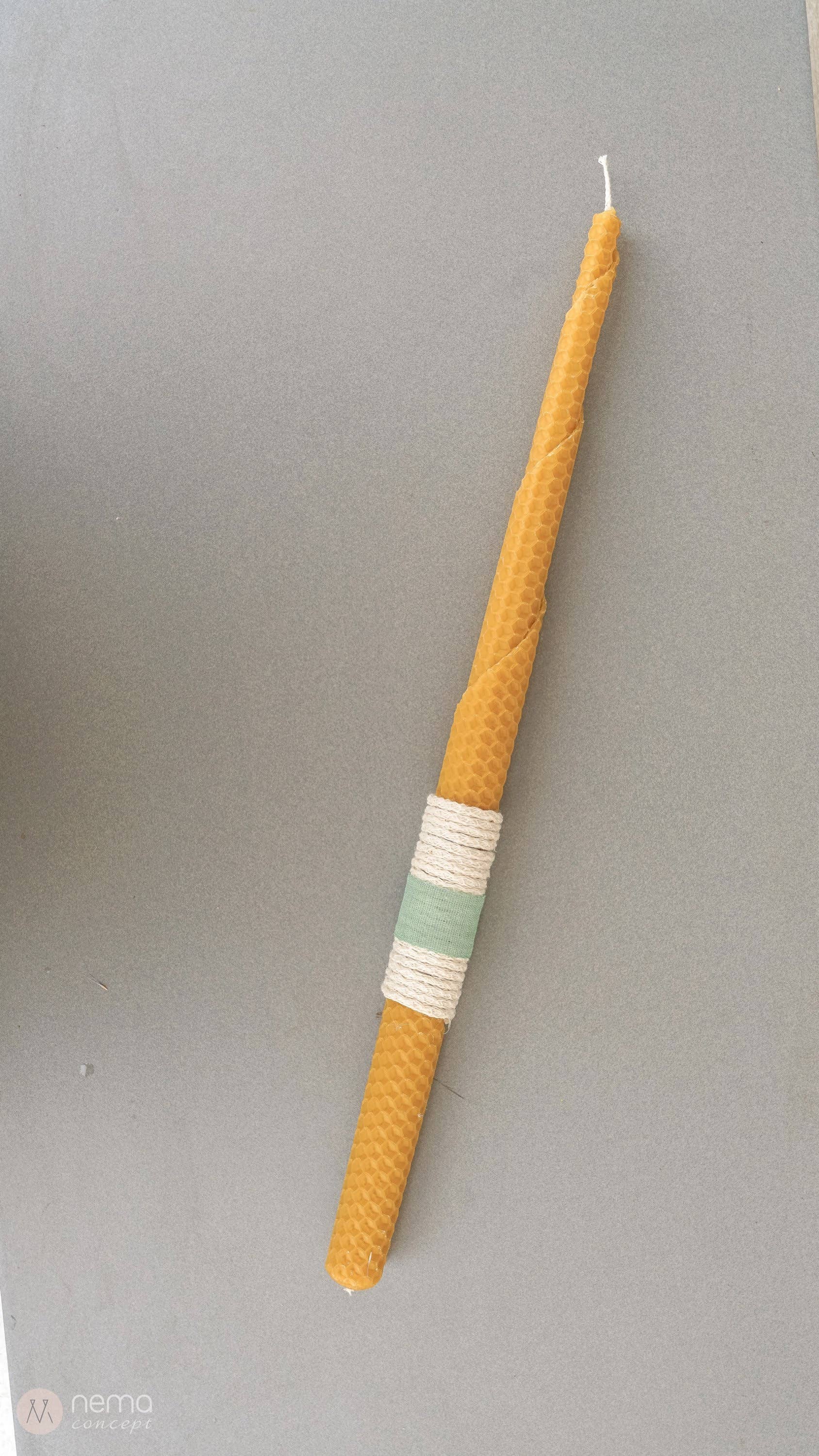 Nema Concept – Vela/castiçal cónico por atacado – Velas de cera de abelha para Páscoa com flores secas8