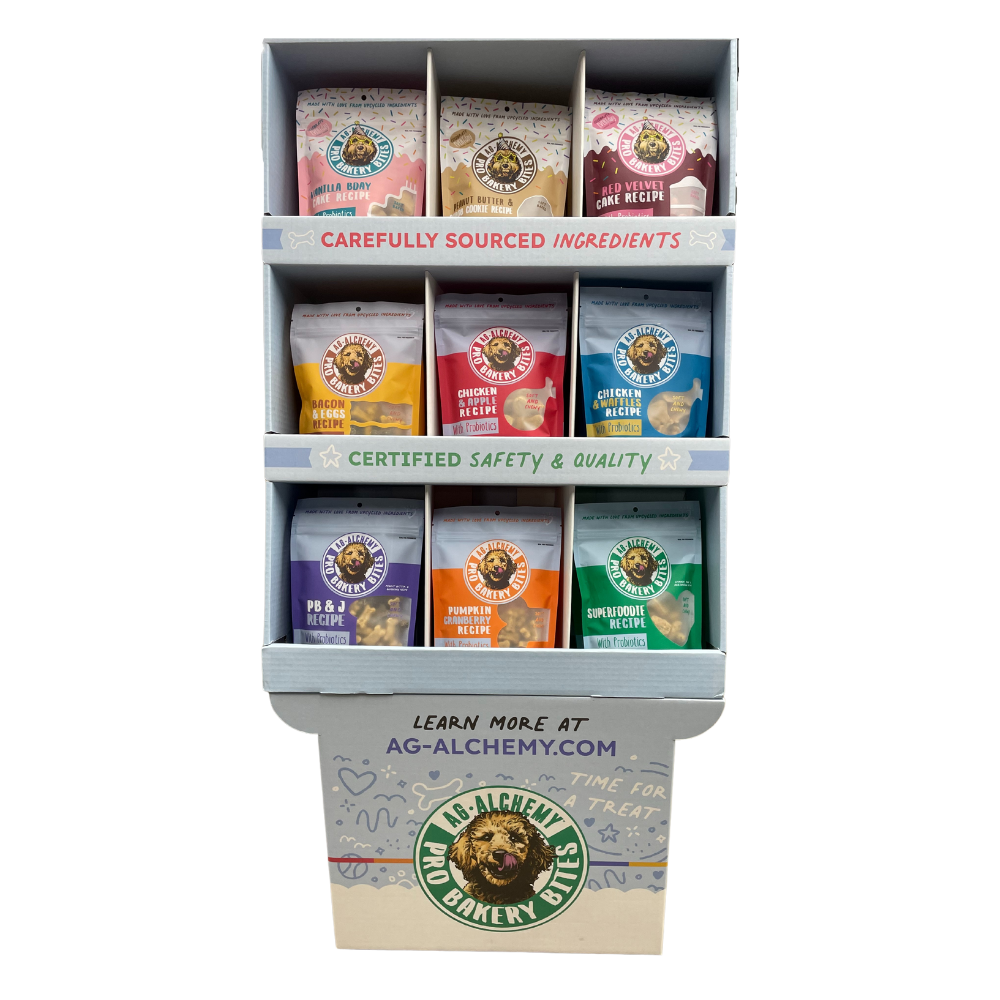 Pro Bakery Bites by Ag-Alchemy - Wholesale Pet Treats - Dog - Cardboard Floor Display3