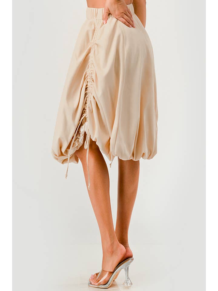 Namatt Design - Venta al por mayor Falda - Mujer - Falda midi burbuja ajustable con cordón lateral regular7