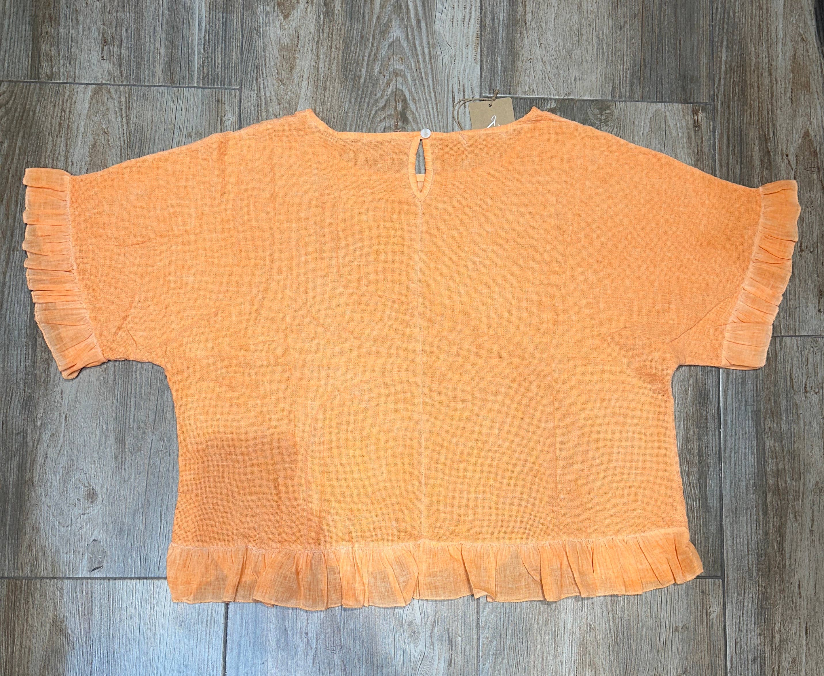 LÉA & LUC - Wholesale Blouse - Women's - Plain blouse in 50% Linen and 50% Cotton REF. 874729