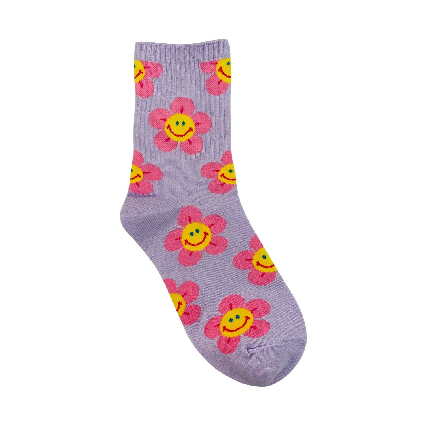 7DAYSSOCKS - Wholesale Socks - Women's - Women's Crew Smile Flower Socks4