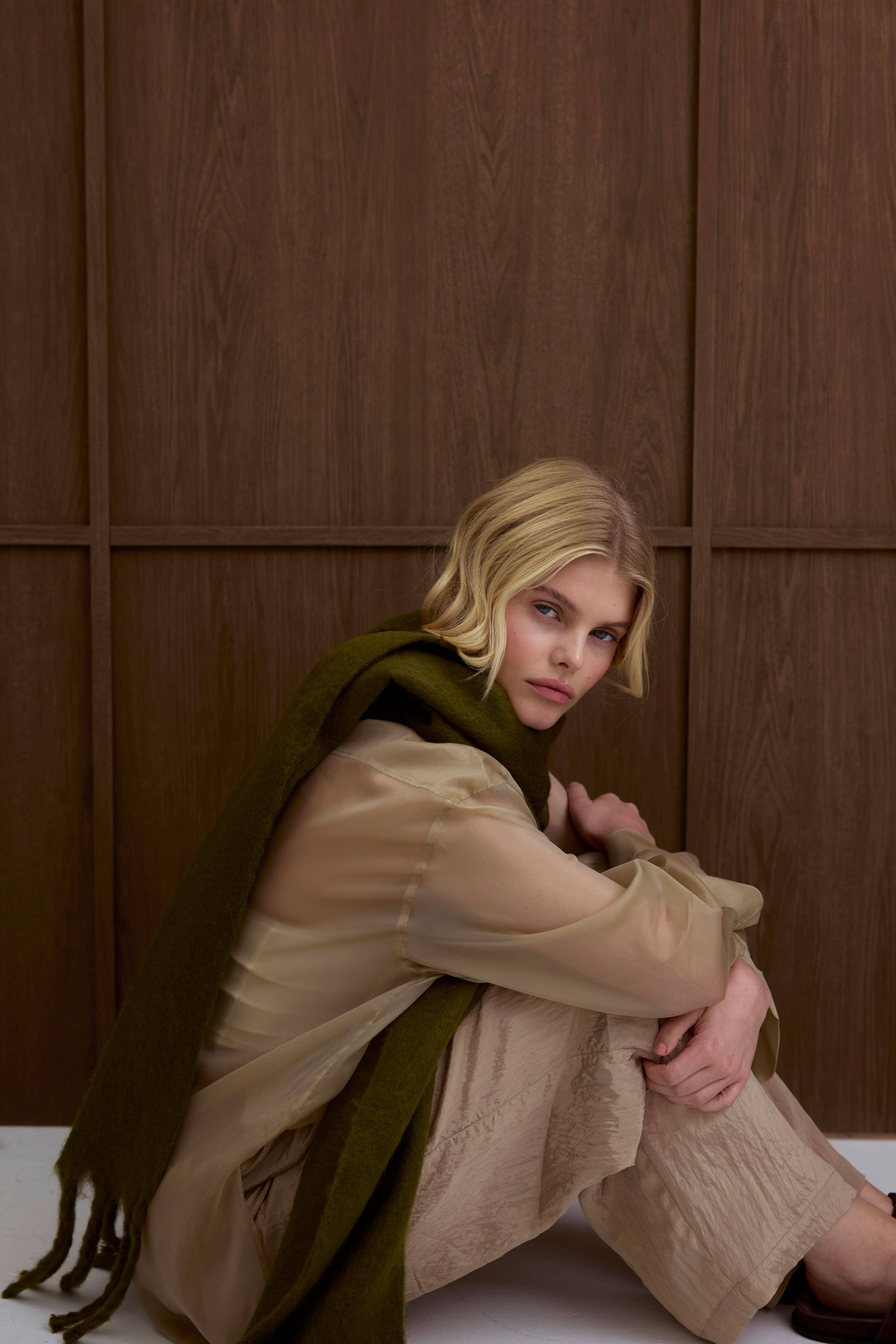 Arctic Fox & Co. - North America - Wholesale Scarf - Women's - The Reykjavik Scarf - 100% Recycled - Sea Kelp - FW255