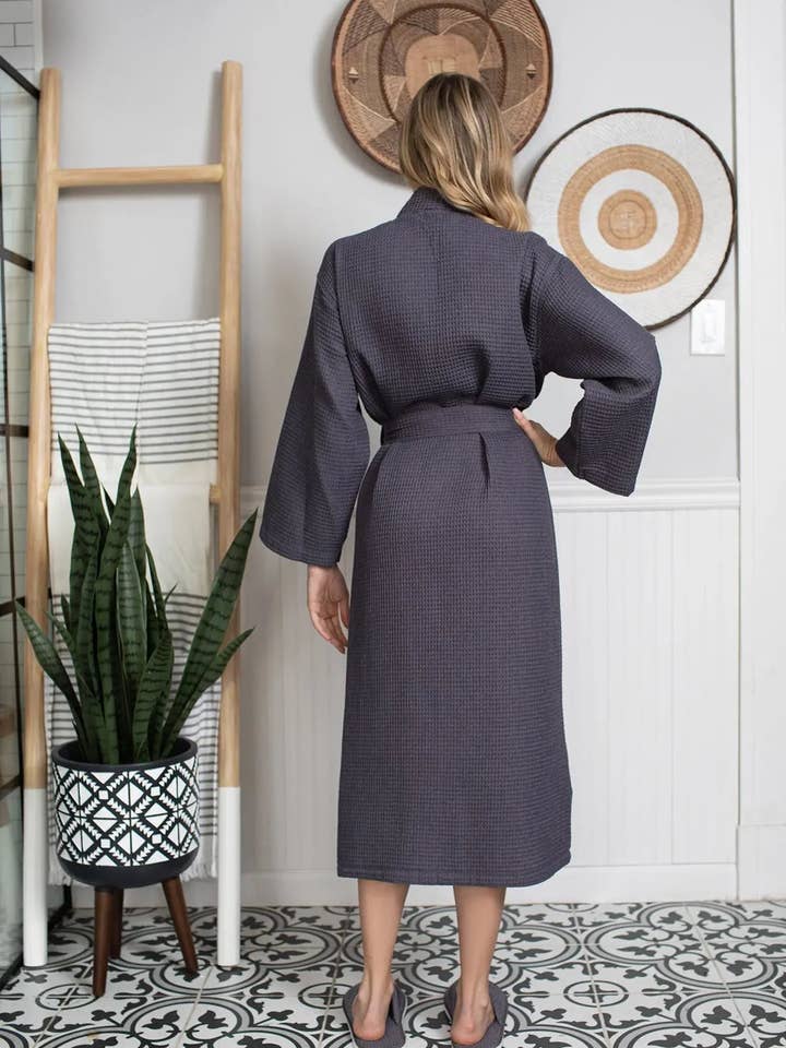 Lotus Linen - Wholesale Robe - Women's - Lightweight Cotton Waffle Robe for Women- SPA Bathrobe28