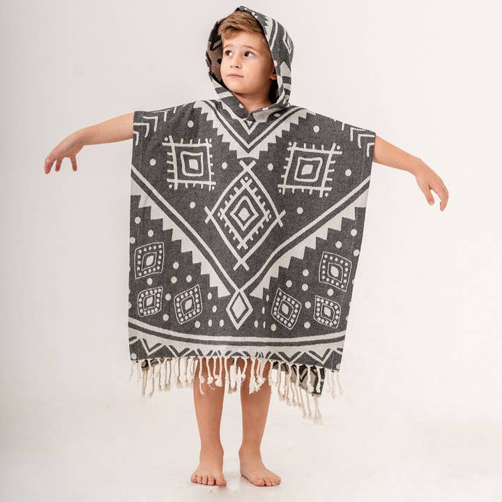 Kikoya - Wholesale Poncho Towel - Kids & Baby - Kid Hooded Poncho Surf Changing Swimming Beach Towel Shower