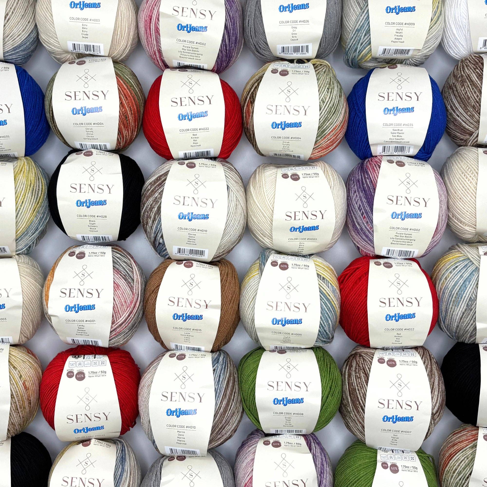 Sensy - Wholesale Yarn - Sensy OriJeans Yarn, 1.75 oz, 180 yards, Gauge 2 Fine7