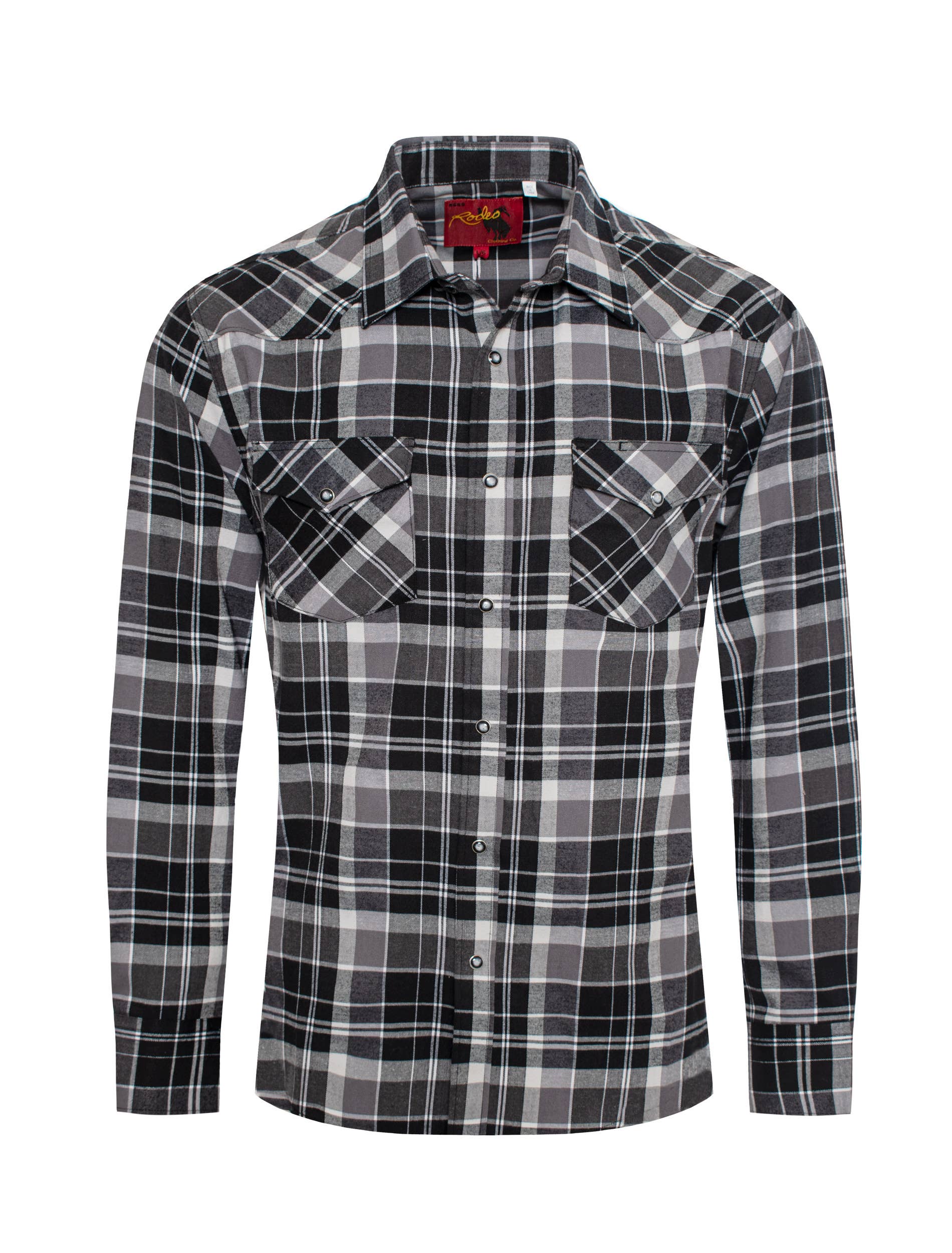 Rodeo Clothing - Wholesale Button Down Shirt - Men's - Men's Western Long Sleeve Flannel Shirts With Snap Buttons35