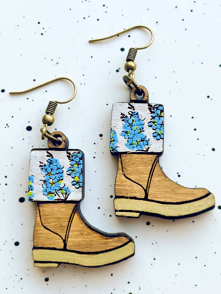 Forget Me Not (hvide) Xtra Tuffs øreringe i træ for engroshandel hos Ak Daisy Chain