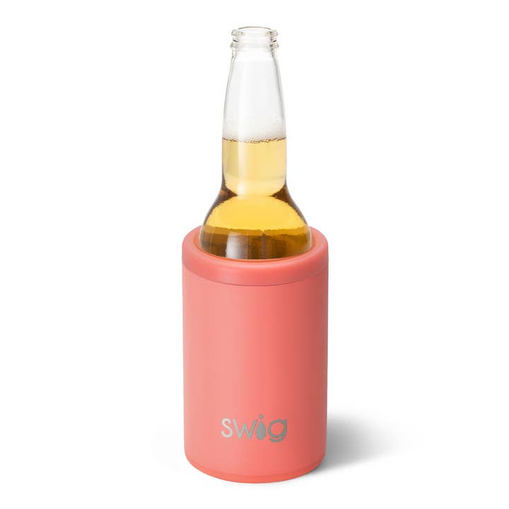 Swig Life - Wholesale Drink Huggers & Koozies - Coral Can + Bottle Cooler (12oz)
