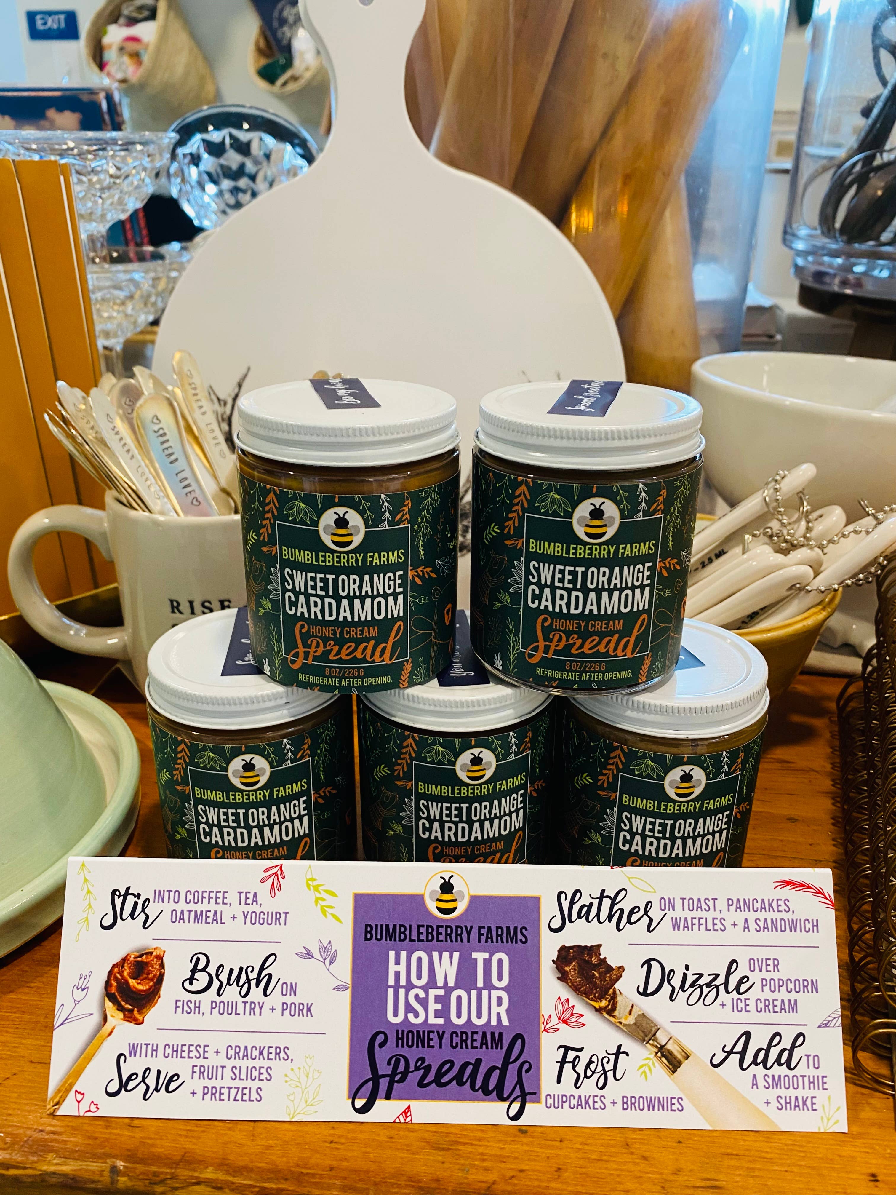 Bumbleberry Farms - Wholesale Honey - SHELF TALKER - How to Use Our Honey Cream Spreads1