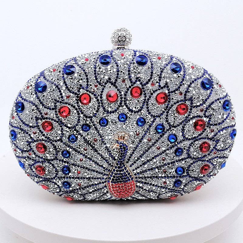 UZ Wholesale Store - Wholesale Clutch Bag - Women's - Peacock Embellished Evening Clutch3