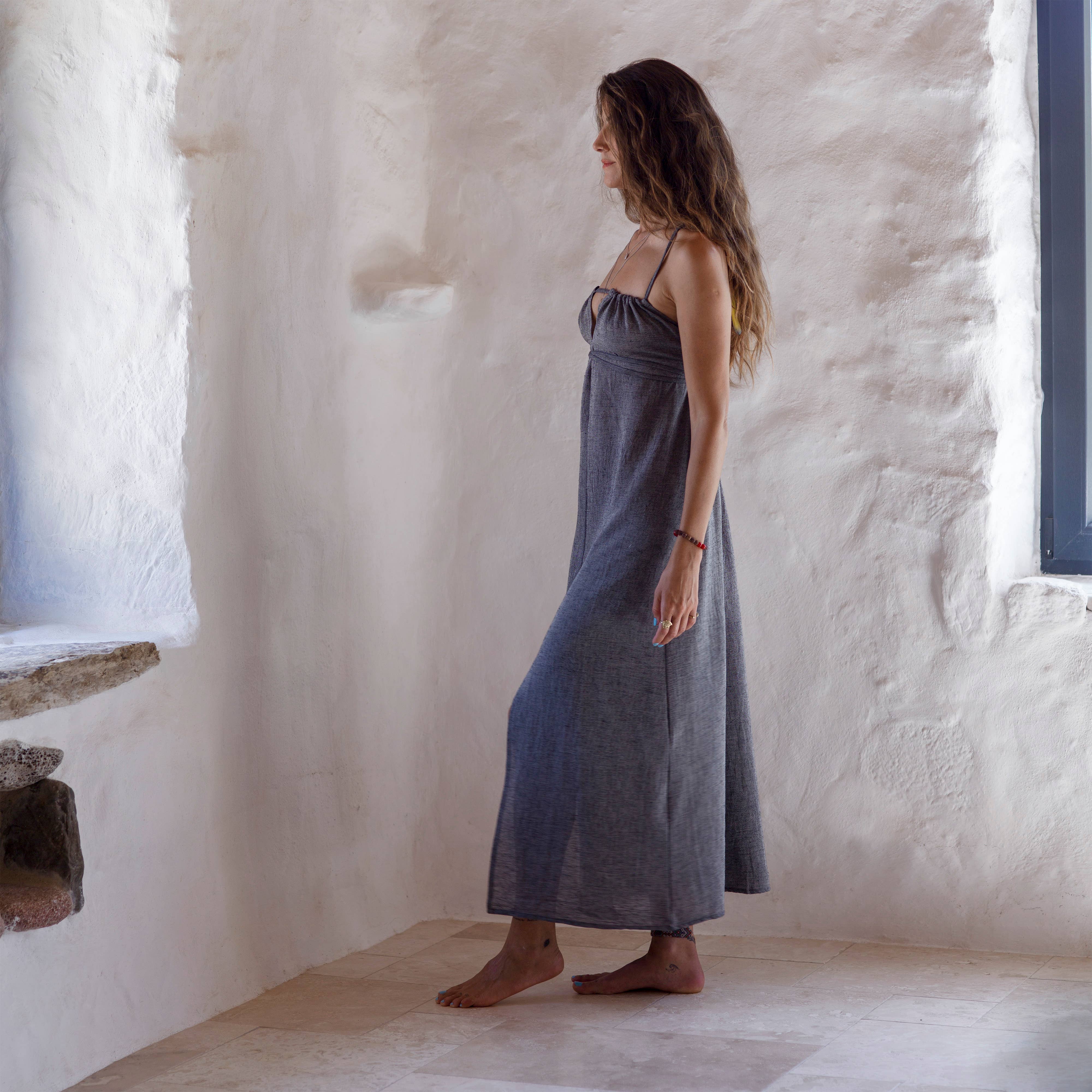 loom.ist – Großhandel Kleid – Damen – Sile Maxi-Kleid mit Schnürung39