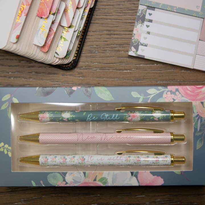Be Still Bible Study Pens | Christian Pen Set for wholesale by Chosen & Cherished
