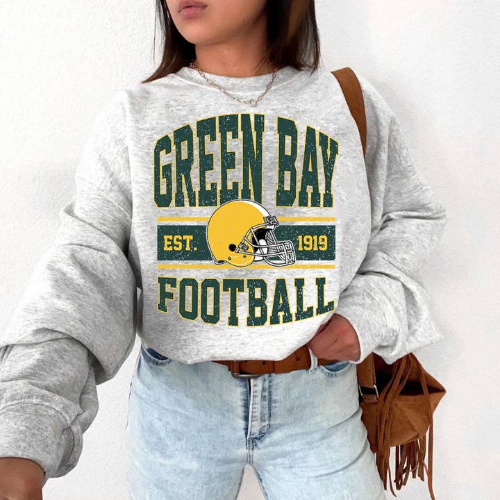Vintage Green Bay Football Sweatshirt Retro Style 90s for wholesale by TheKingShirt