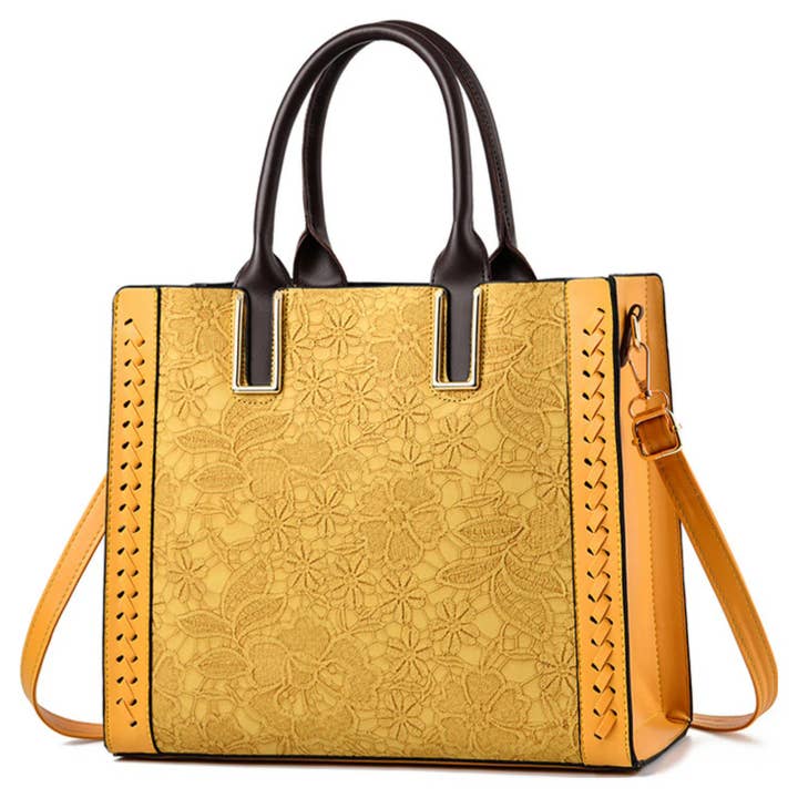Superbia - Wholesale Tote Bag - Women's - Large Lace Print Tote Bag Multi Compartment -309-2
