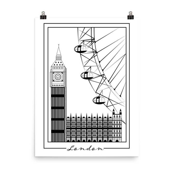 I Love London Art Print for wholesale by Gavi Leveaux