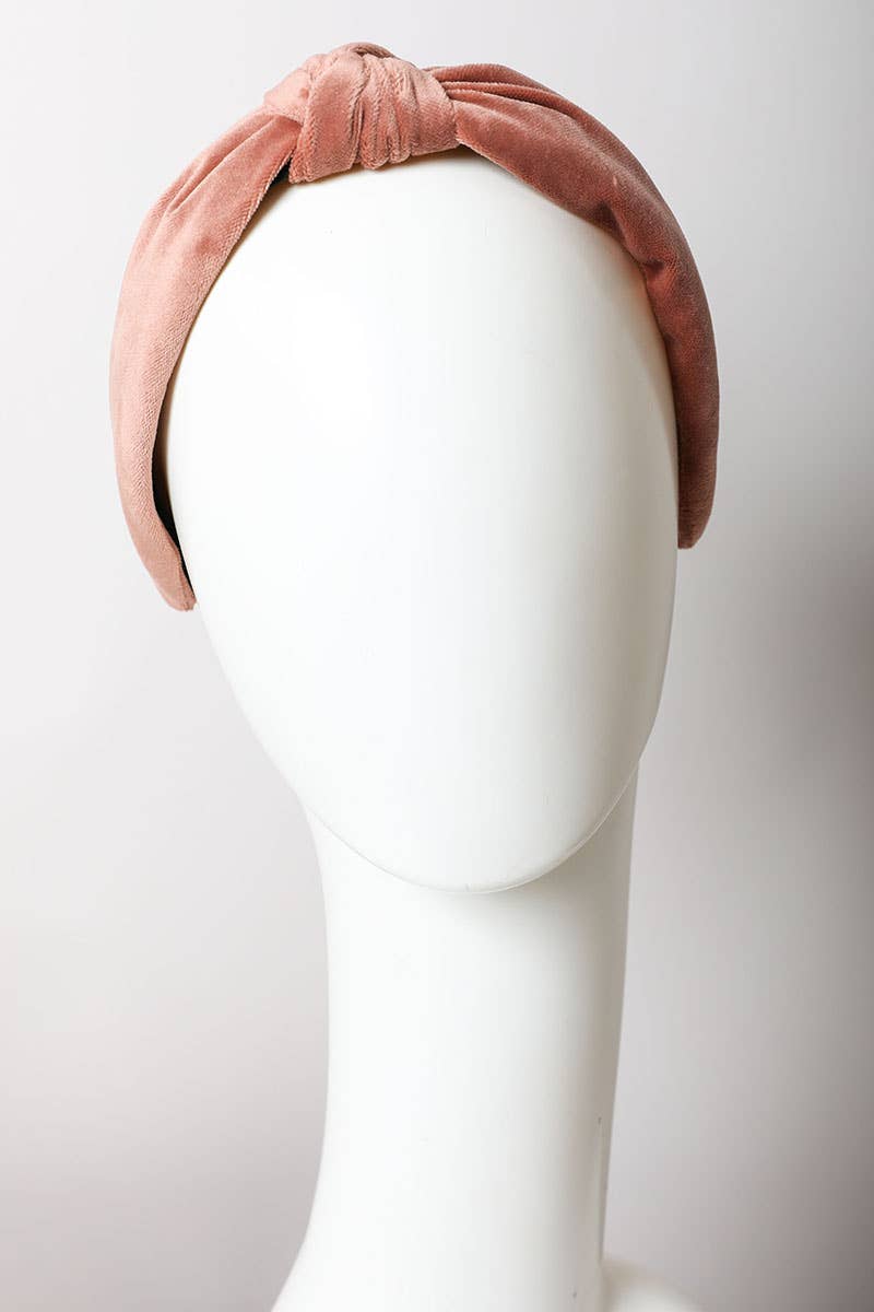 Leto Accessories – Großhandel Fashion-Stirnband – Damen – Samt-Stirnband mit Turban-Knoten3