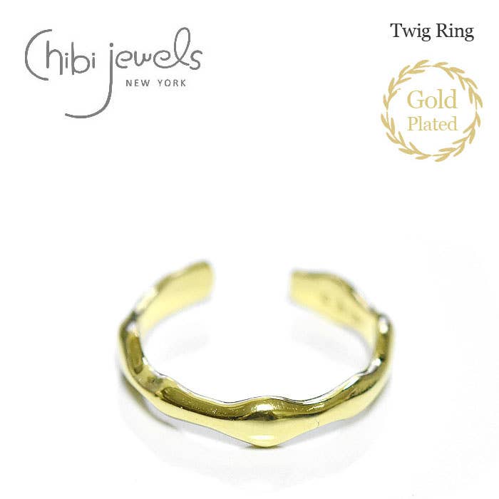 Kvistsring (Guldpläterad) för wholesale av Chibi Jewels