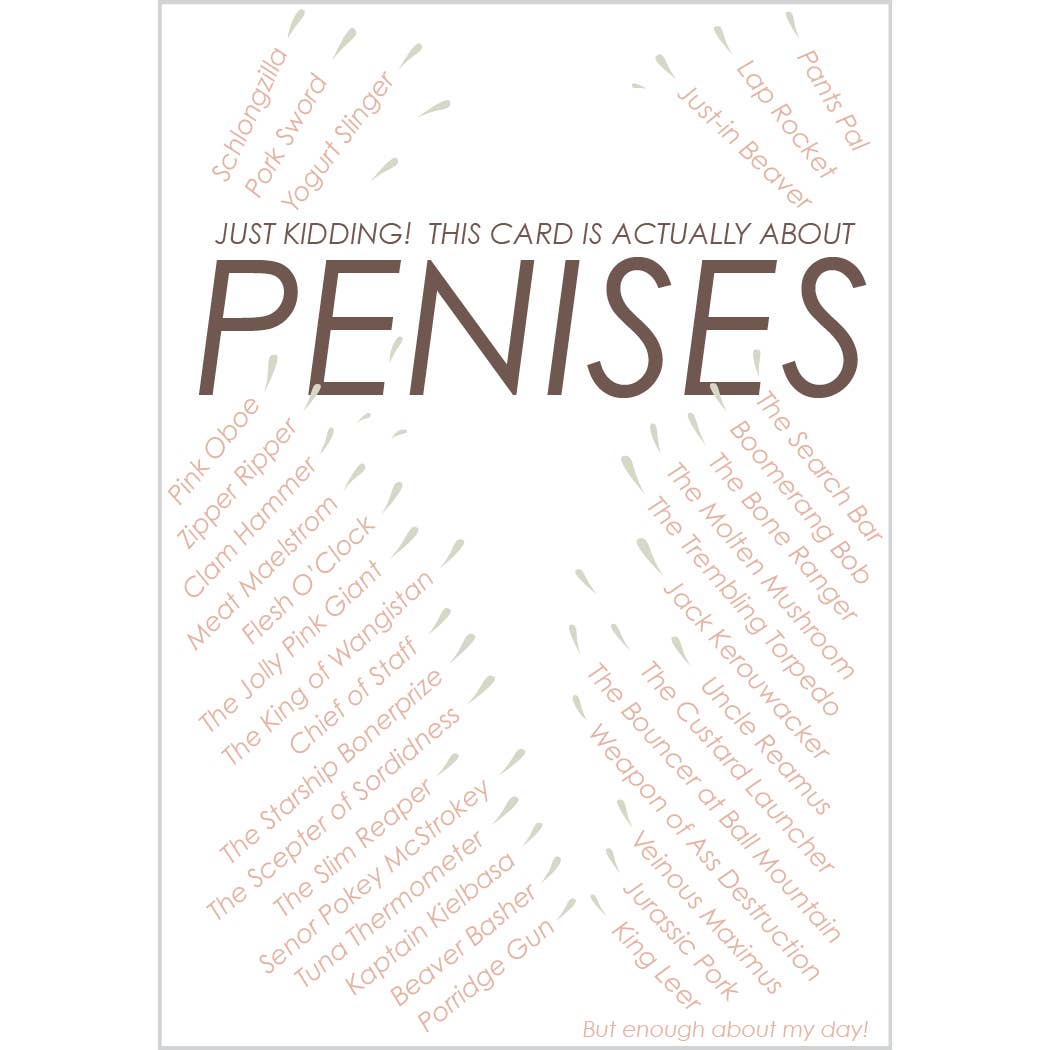 Fomato - Wholesale Birthday Card - Penises Birthday Card1