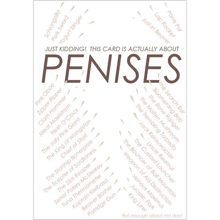 Fomato - Wholesale Birthday Card - Penises Birthday Card1