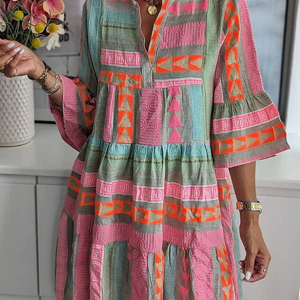As Shown 2025 NEW European Fall Dresses Prints Global Style for wholesale on Faire