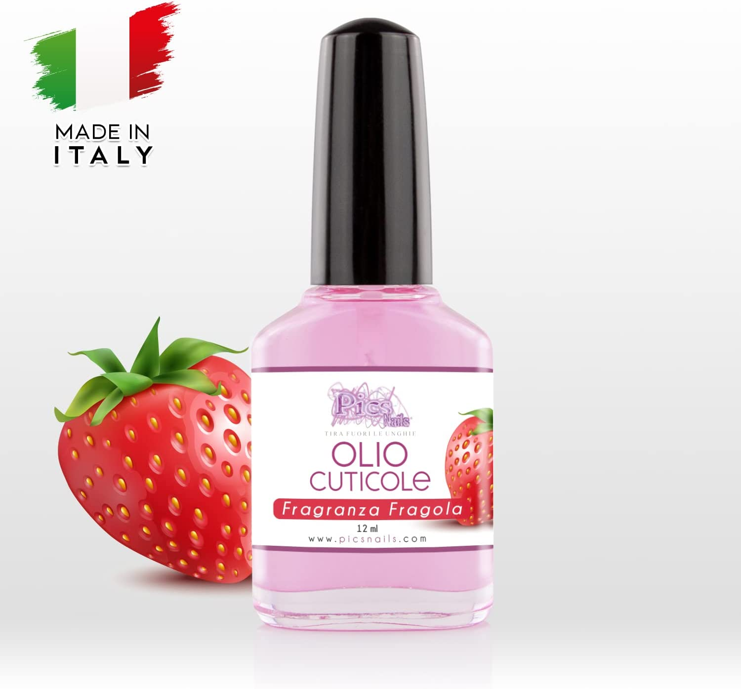 Pics Nails - Wholesale Cuticle Oil - Professional Cuticle Oil for Hands And Feet 12Ml - Strawberry Fragrance - Moisturizing And Regenerating Oil For Hand And Foot Cuticles1