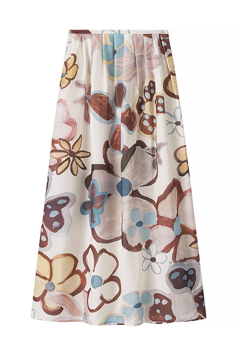 BLUE Floral Off-Shoulder Skirt Set for wholesale on Faire5