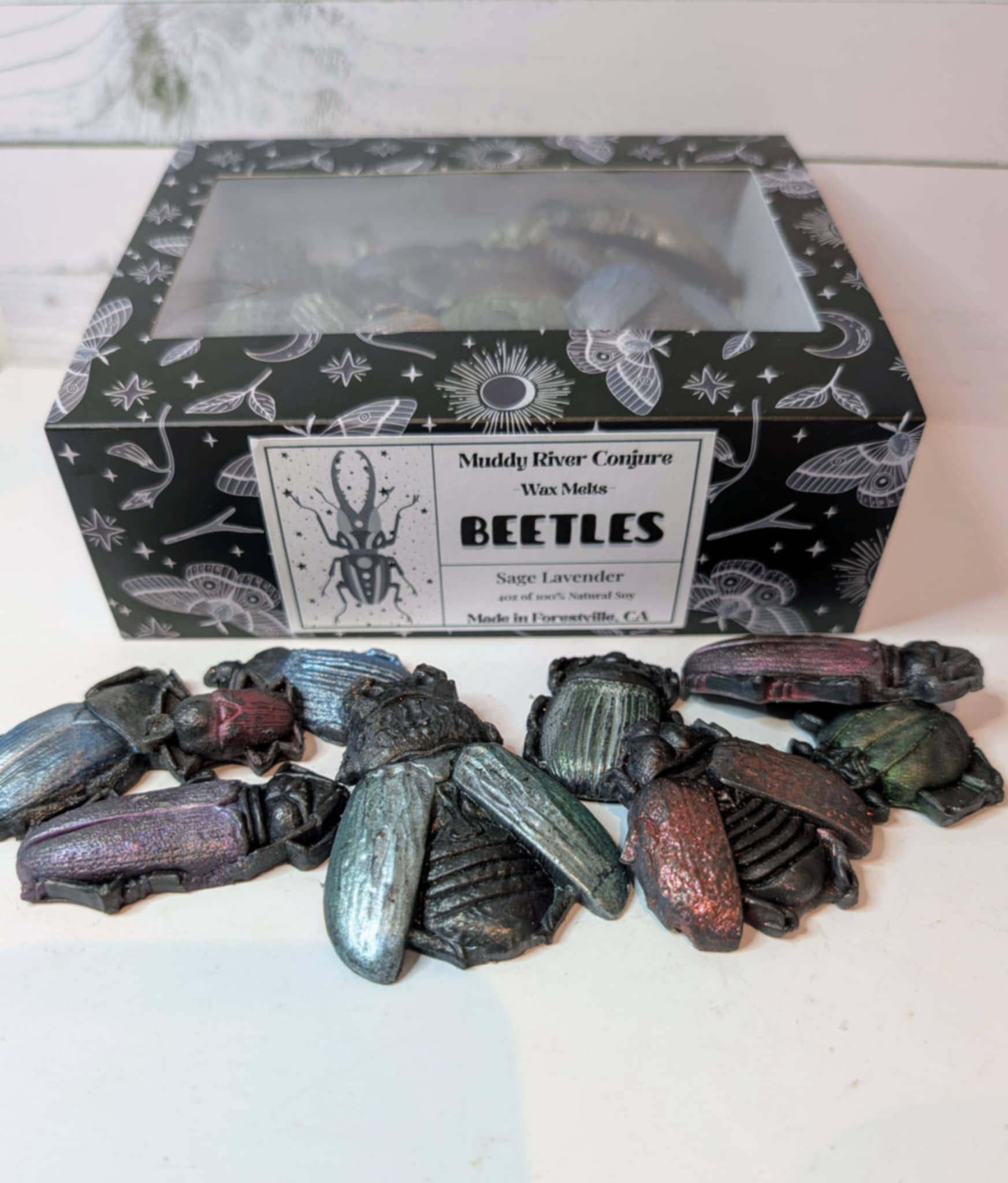 Muddy River Conjure – Cera sólida por atacado – Caixa de Cera de Soja com Inseto Besouro0