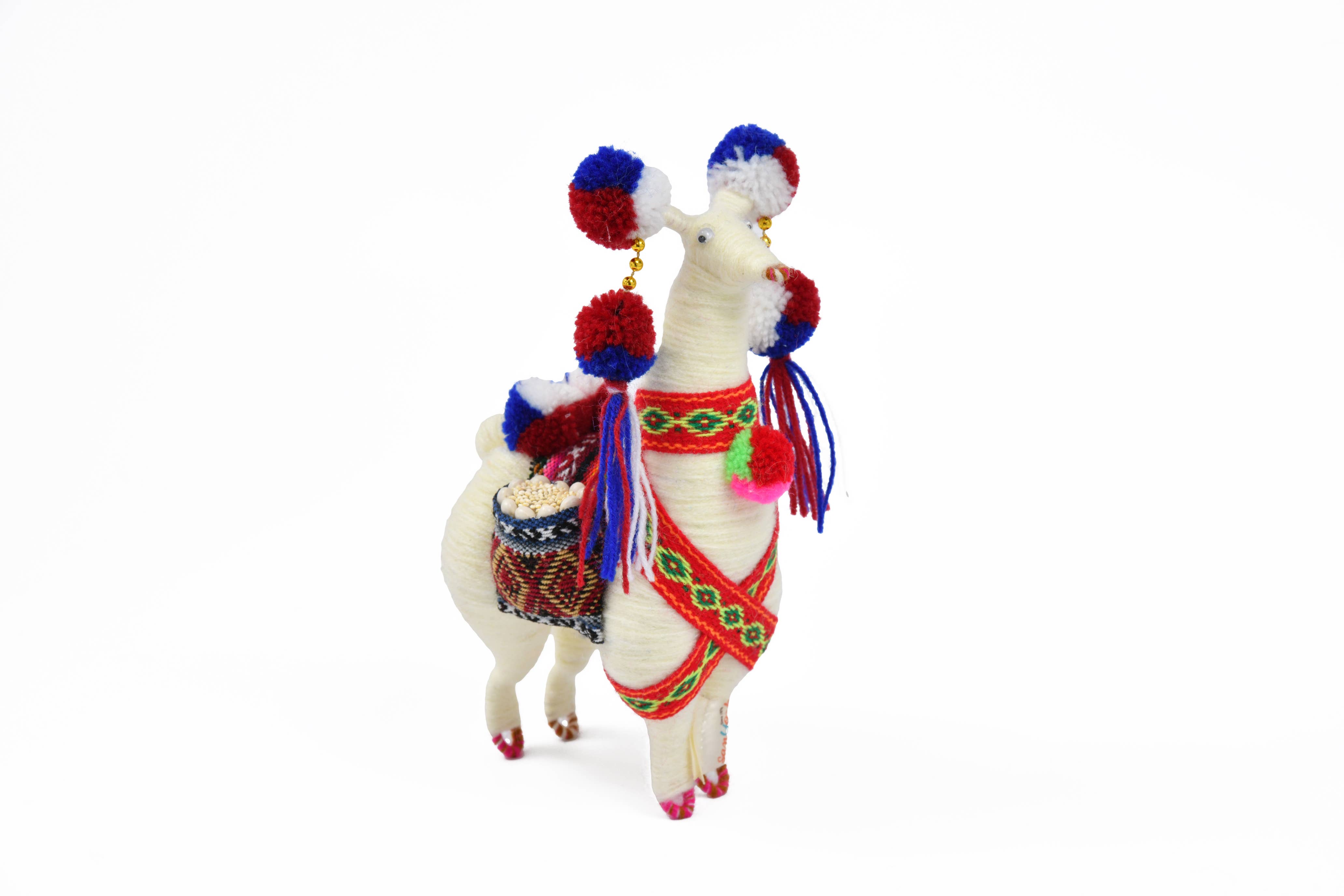 Sanyork Fair Trade - Wholesale Doll - Kids - Llama Doll with Alpaca Yarn Hand Made 5" Tall Assorted Color1