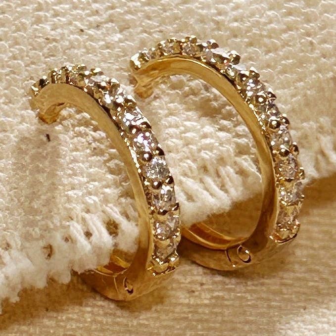 15 mm CZ Hoops für den Großhandel von GoldFi