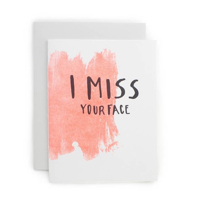 I Miss Your Face Card for wholesale by Tack and Ward