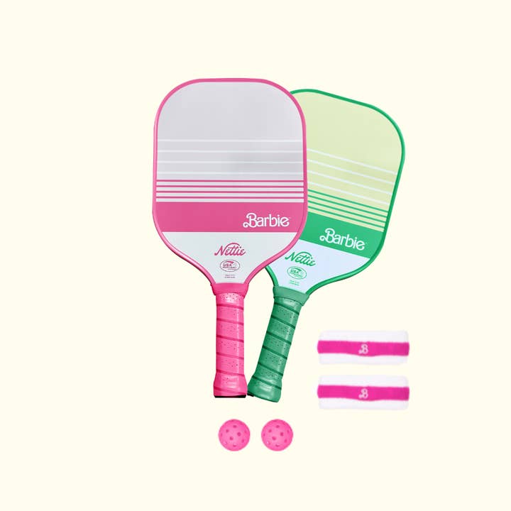 Nettie Pickleball Co. - Wholesale Sporting Accessories - Barbieâ„¢ x Nettie Two-Pack Pickleball Set
