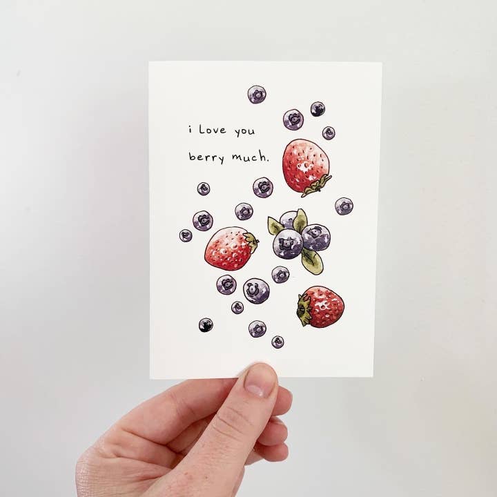 I Love You Berry Much Greeting Card for wholesale by The Critter Co.