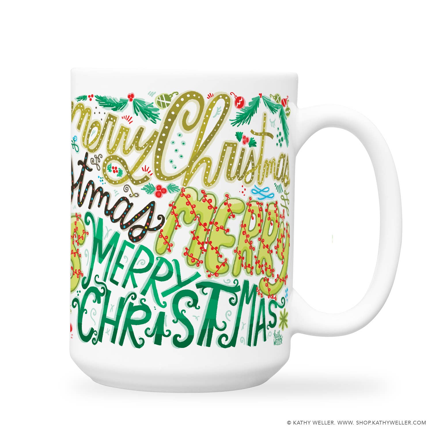 Kathy Weller Art+Ideas - Wholesale Coffee Mug - Merry Christmas Holiday Mug4