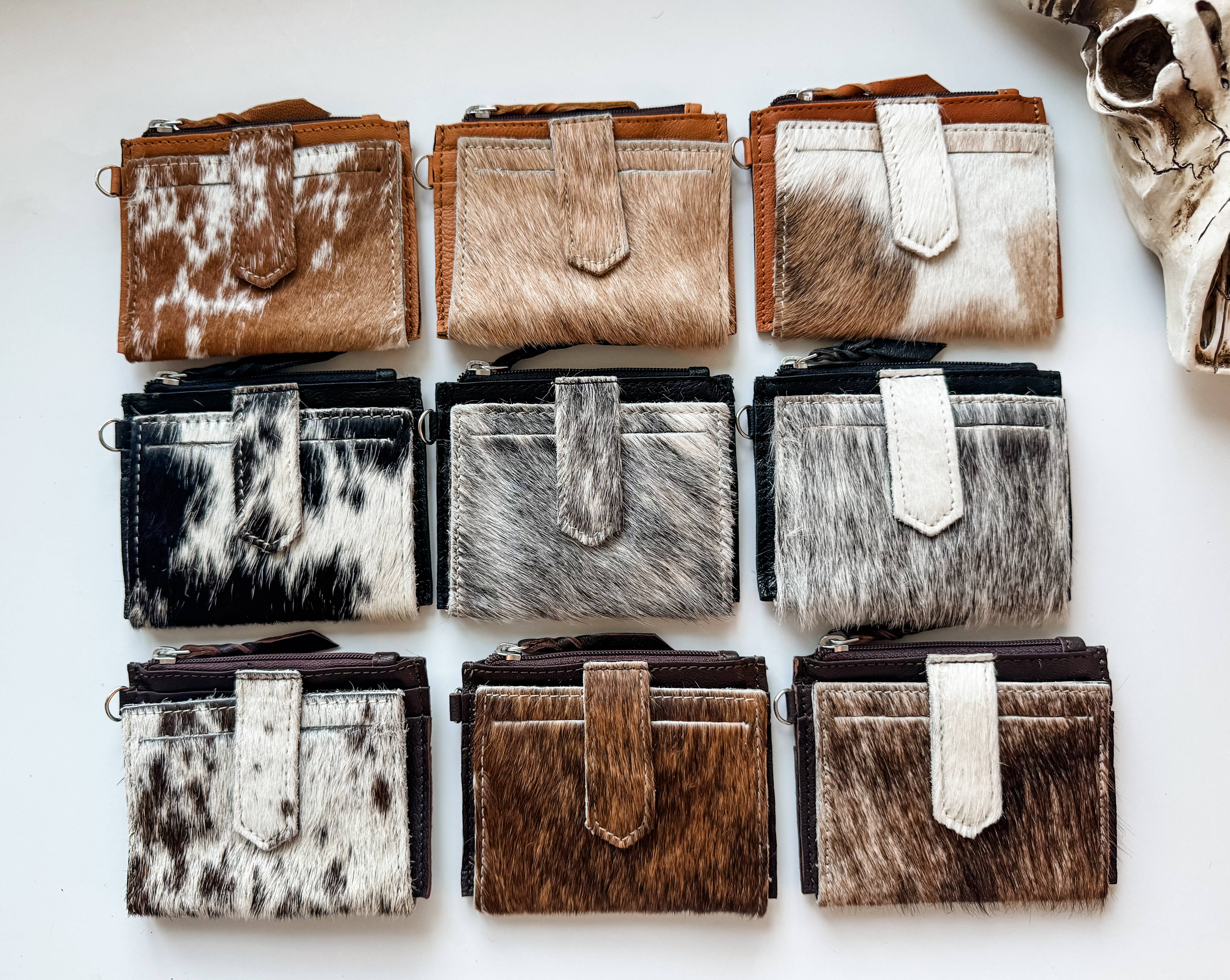Boho Ranch Shop - Wholesale Wristlet - Dakota Wristlet Wallet - Western Cowhide Leather Credit Card8