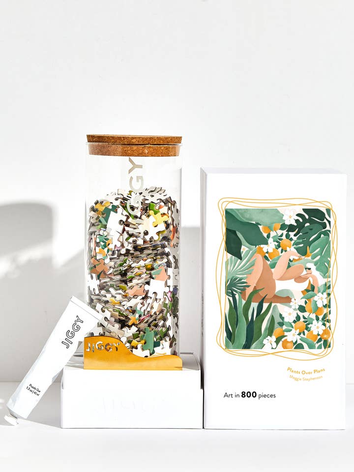 800pc Puzzle & Glue Kit: Plants Over Plans for wholesale by JIGGY Puzzles