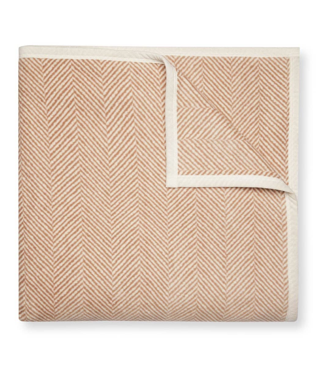 ChappyWrap - Wholesale Throw Blanket - Harborview Herringbone Tan Blanket5