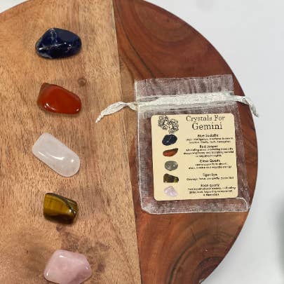 CaNatureLover - Vendita all'ingrosso Pietra/cristallo spirituale - Set cristalli GEMINI, set 5 cristalli ZODIAC HOROSCOPE3